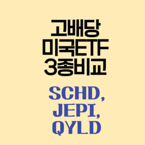 SCHD, JEPI, QYLD 중 2025년 어떤 미국 고배당 ETF